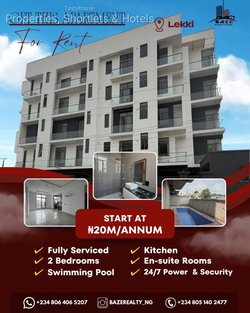 NEWLY BUILT & FULLYSERVICED 2 BEDROOM APARTMENT