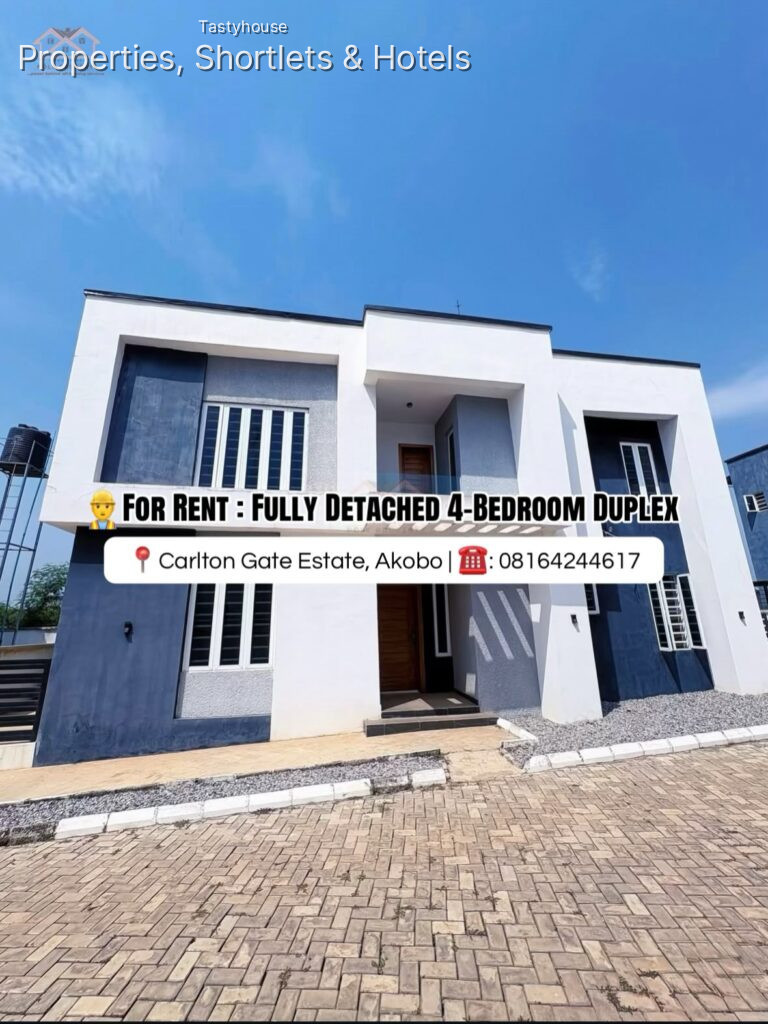 A Fully Detached 4-Bedroom Duplex