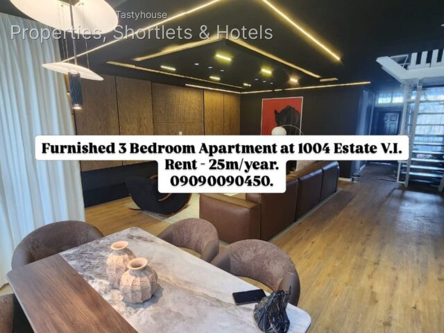 Fully furnished 3-bedroom apartment