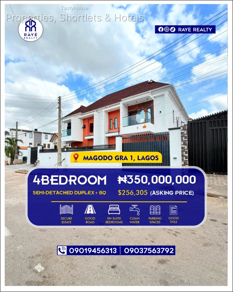 NEWLY 4 BEDROOM SEMI DETACHED DUPLEX WITH BQ