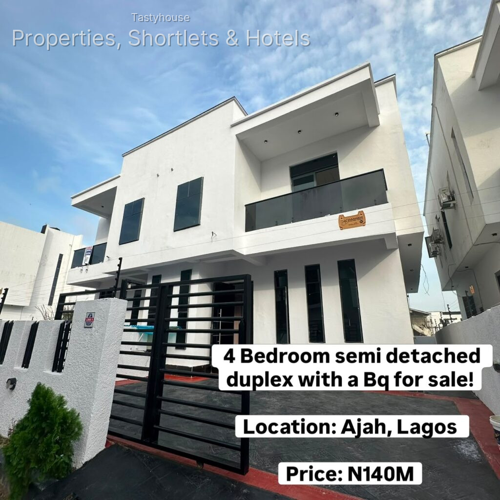 4 Bedroom semi detached duplex with a Bq
