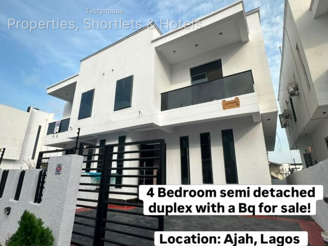 4 Bedroom semi detached duplex with a Bq