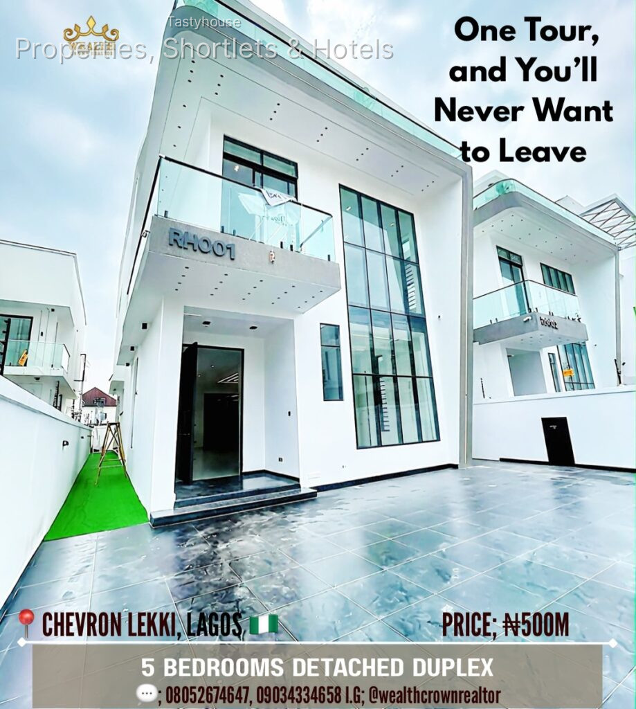 finished 5 bedrooms detached duplex