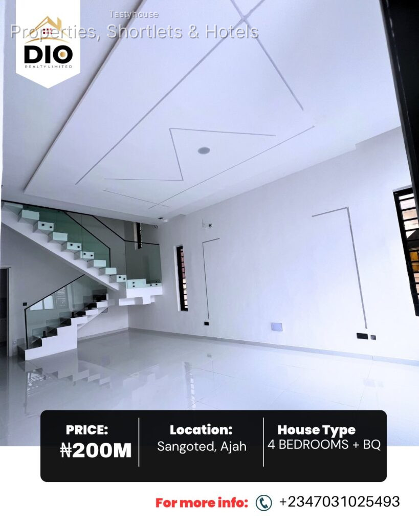 Spacious 4-Bedroom Fully Detached Duplex