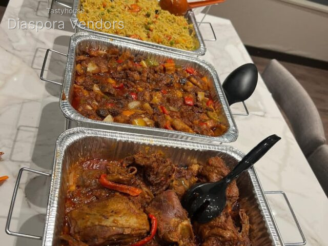 2L Smokey Jollof + 2L Fried Rice + 2L Gizzard + Chicken & Fish