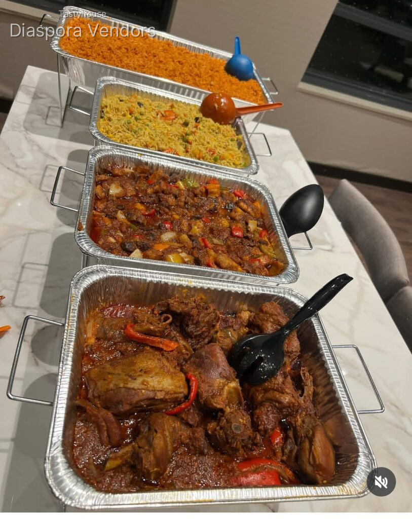 2L Smokey Jollof + 2L Fried Rice + 2L Gizzard + Chicken & Fish