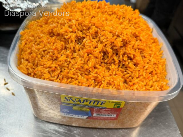 Small Tray Jollof Rice & Small Tray Turkey