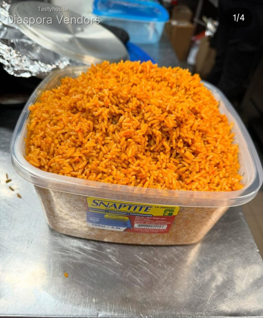 Small Tray Jollof Rice & Small Tray Turkey