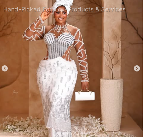 White Lace Corset Evening Gown