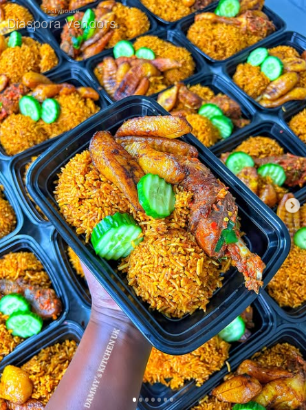 Party Food Packs – Jollof Rice, Chicken & Plantain
