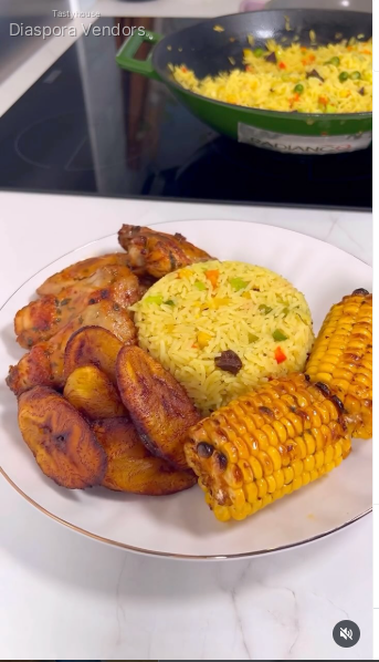 Nigerian Fried Rice X Dodo X Chicken Wings X Sweet Corn