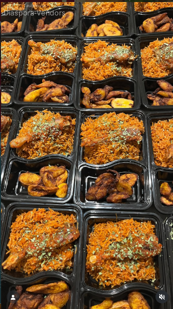 Smoky Jollof Rice X Garnished Chicken X Fried Plantain