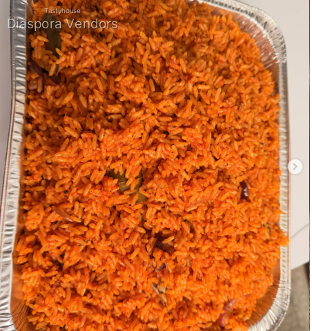 Jollof Rice & Protein Tray