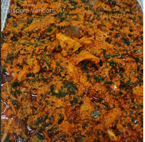 Egusi Soup with Assorted Meat
