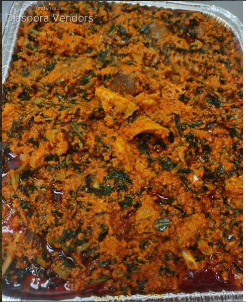 Egusi Soup with Assorted Meat