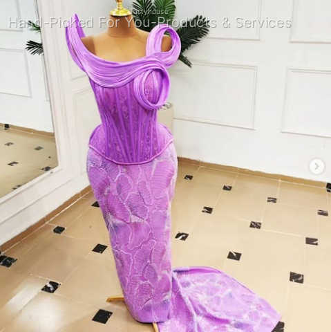 Lavender Custom Corset Dress
