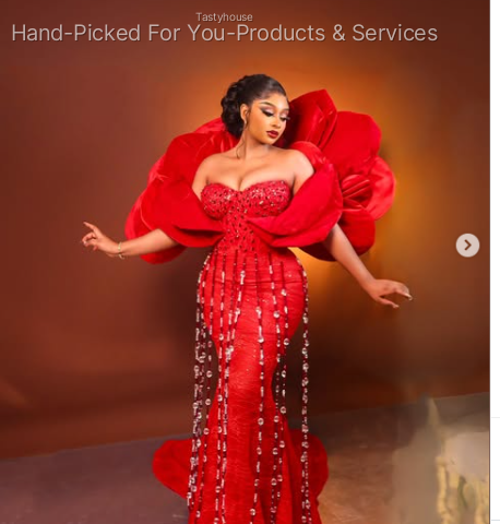 Strapless Beaded Couture Gown with Petal Accent