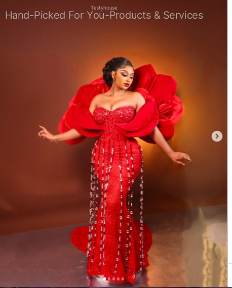 Strapless Beaded Couture Gown with Petal Accent