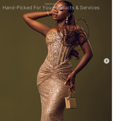Ankara Beaded Corset Dress