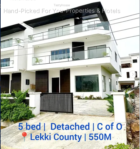 5 Bedroom Fully Detached Duplex For Sale