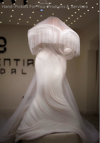 Spiral Bridal Dress