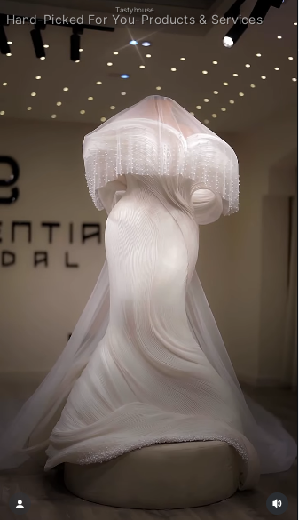 Spiral Bridal Dress