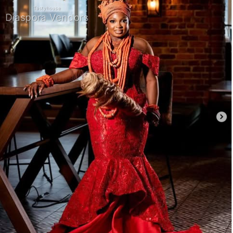 Red Traditional Bridal Gown