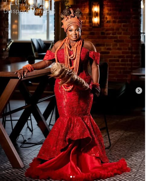 Red Traditional Bridal Gown
