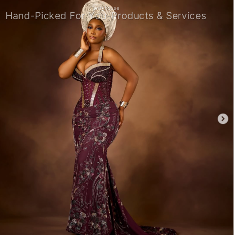 Maroon & Silver Floral Corset Dress