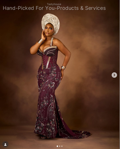Maroon & Silver Floral Corset Dress