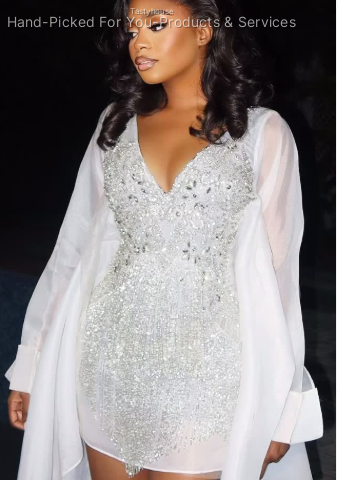Custom white cocktail dress