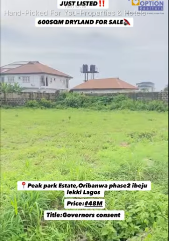 600sqm Dry Land for Sale