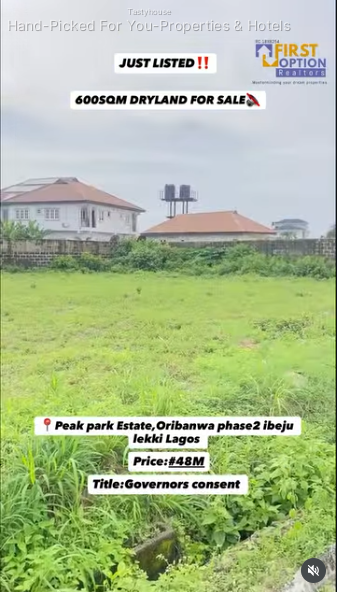 600sqm Dry Land for Sale