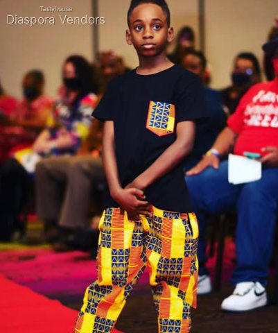 Yellow & Orange Ankara Pant Set
