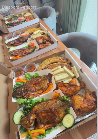 Nigerian Grilled Fish & Chicken Sharing Box
