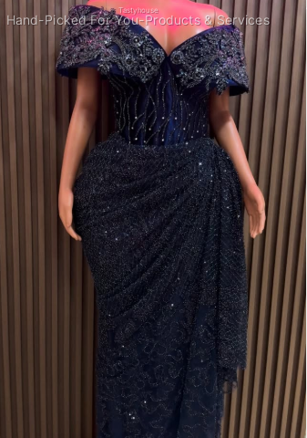 Navy Blue George Dress