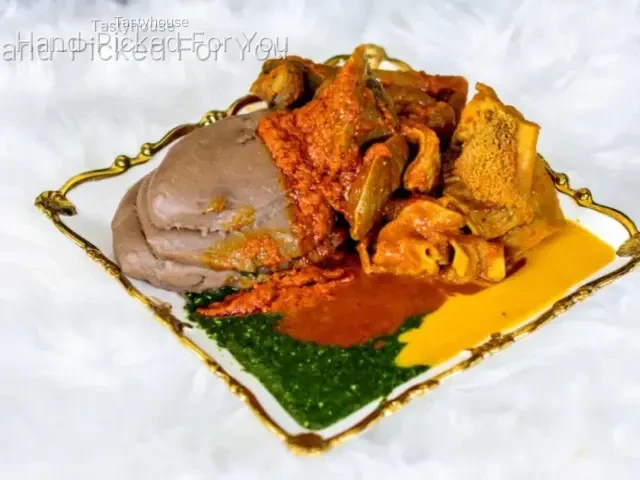 Amala, Gbegiri & Goat Meat