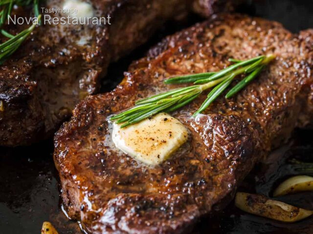 Rib-Eye Steak With Garlic Butter