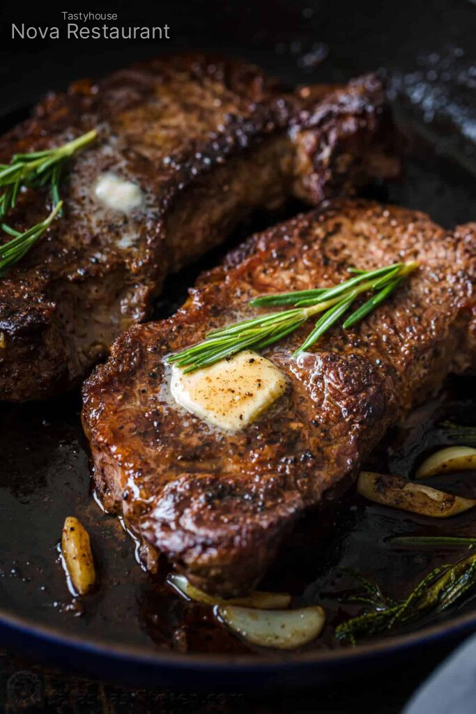 Rib-Eye Steak With Garlic Butter
