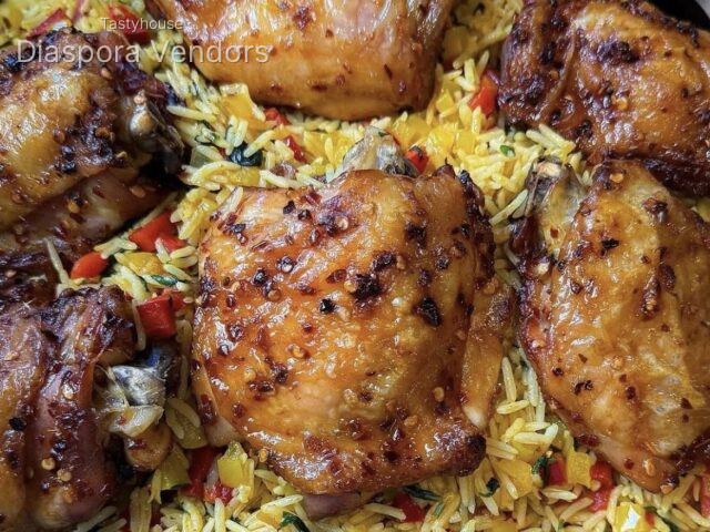 Rice, Spaghetti, Turkey & Plantain