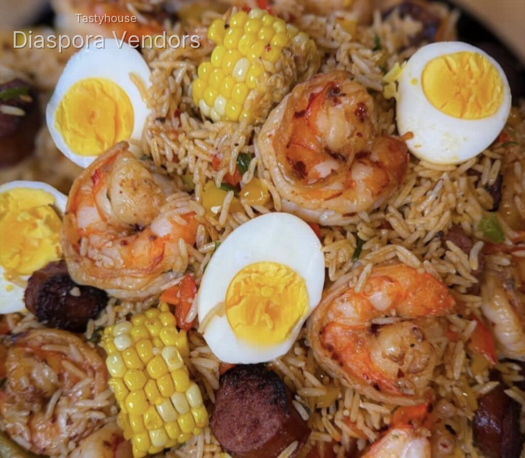 Rice, Spaghetti, Turkey & Plantain