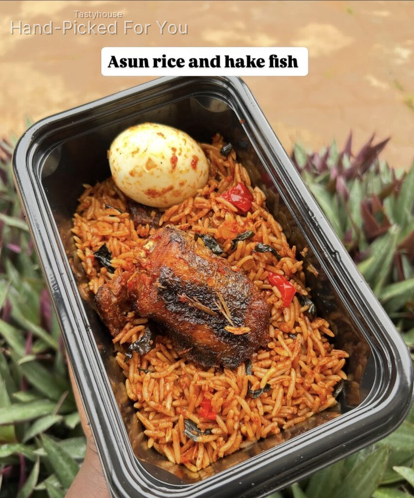 Asun rice and Hake Fish