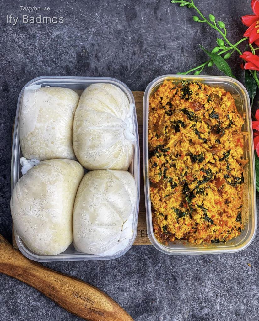 Pounded yam & Egusi + Assorted