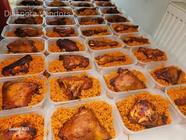 40 Takeaway Meal Packs – Jollof Rice & Chicken