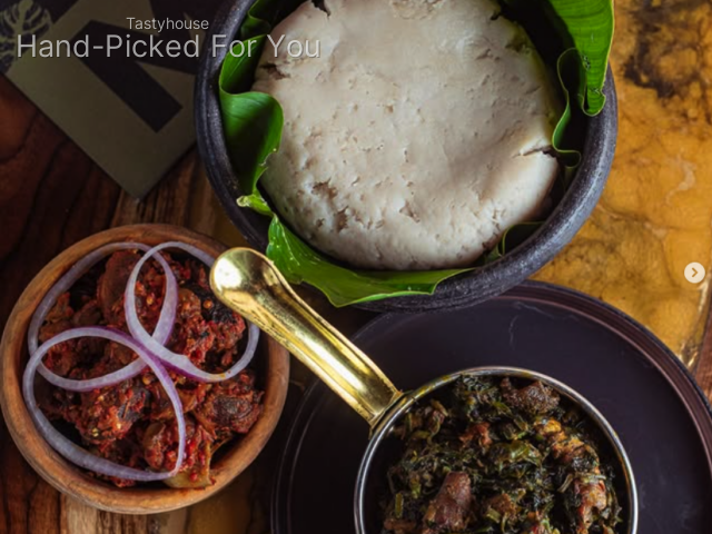 Poundo Yam & Vegetable Soup