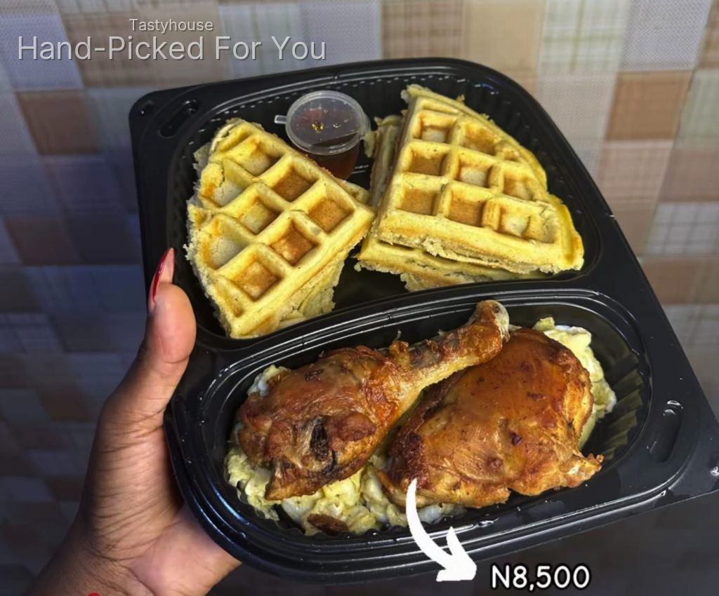 Waffles Breakfast with extra chicken