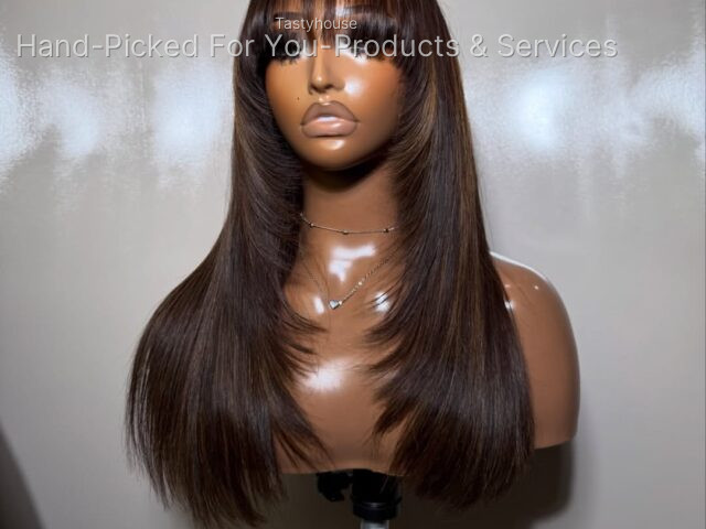 fringe layered hair