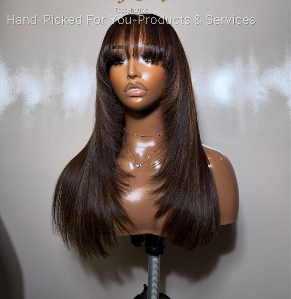 fringe layered hair