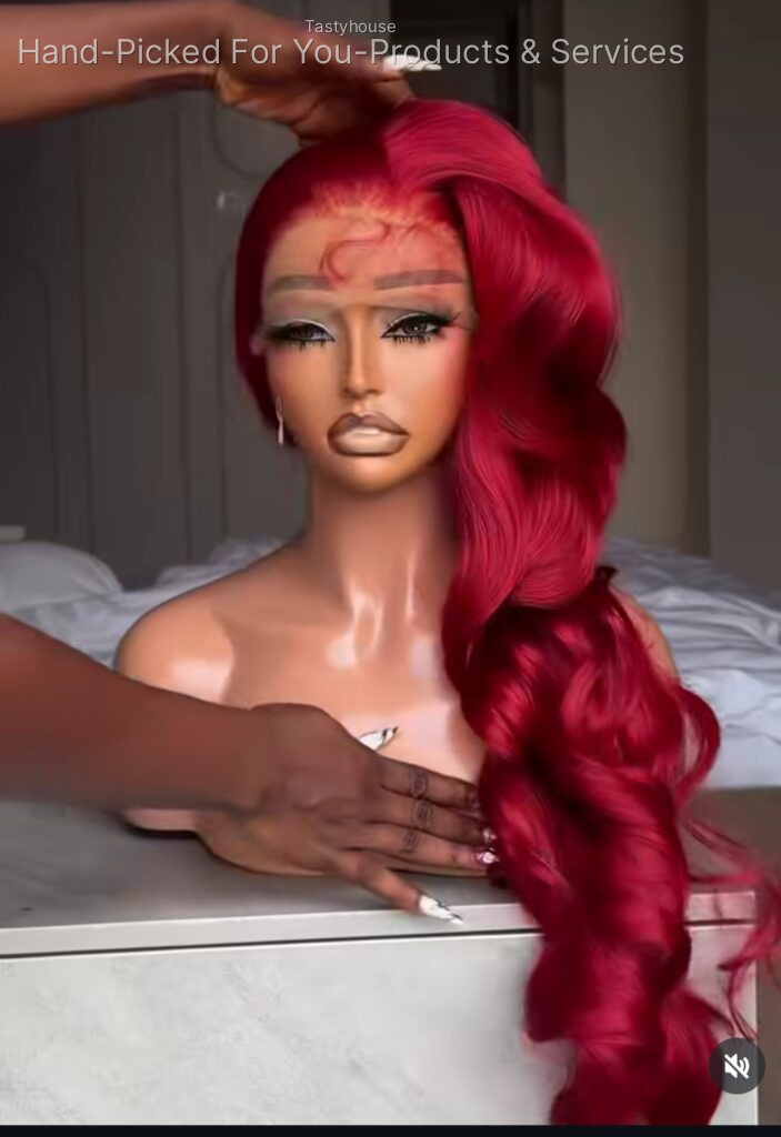 Red lady wave