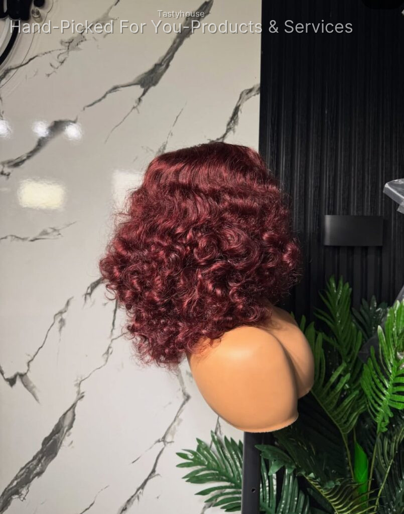 Burgundy virgin human hair